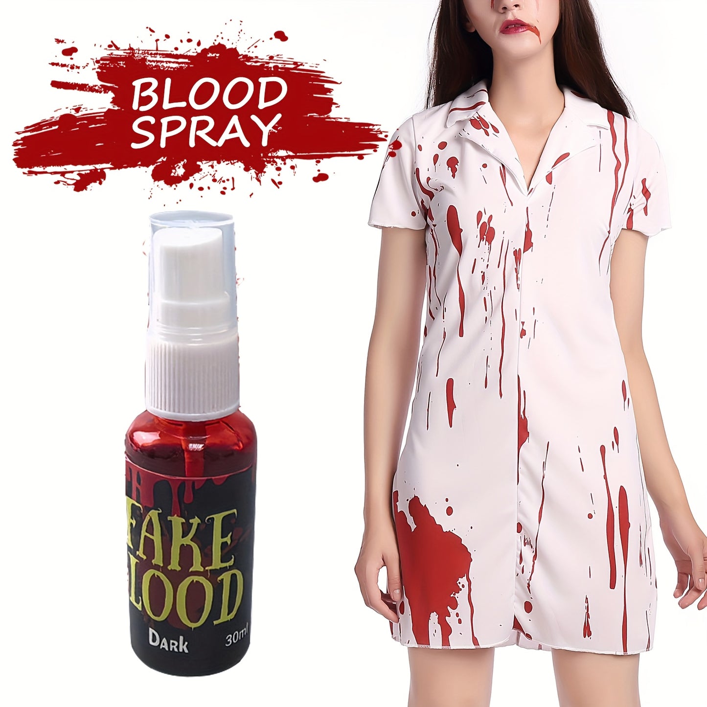Halloween Party Makeup Fake Plasma Spray 30ml Cosmetics, Movie Props, Special Effects, Makeup, Festival Makeup, Easy to Use and Carry