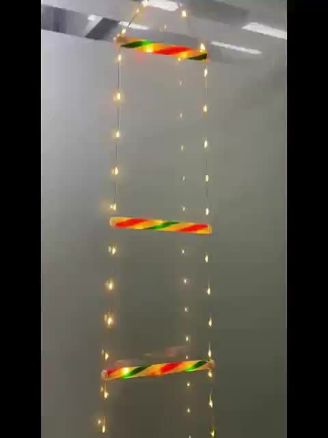 1 Set of New Waterproof LED Ladder Santa Claus Light String to Create a Christmas Atmosphere Christmas Decoration Light String USB Remote Control Decorative Light Rainbow LED Decorative Light 3m/1.7m Outdoor Courtyard Decorat