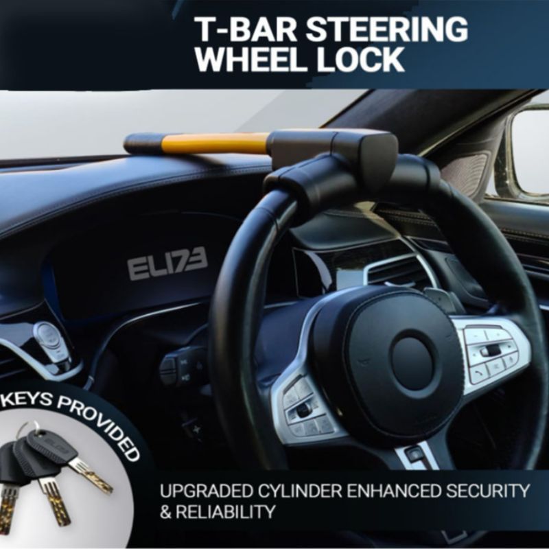 NEW Steering Wheel Lock for Cars And Vans-Car Lock Anti-Theft Device-High Visibility Immobilizer-Vehicle Security Lock-Auto/SUV/Van to Deter Thieves and Secure Your Vehicle