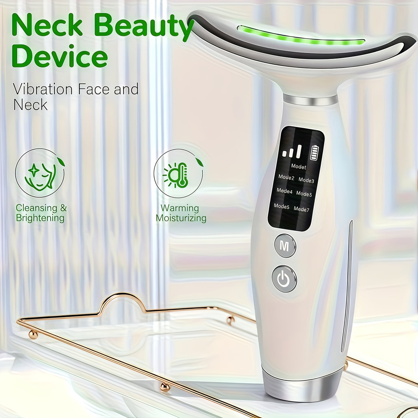 NEW Seven-Mode Electric Beauty Device - LED Digital Display, Effective Relaxation and Facial Care, Suitable for Face, Neck, Double Chin, Ideal for Home and Beauty Salons, USB-Rechargeable Facial Sculpting Tool - Perfect Holid