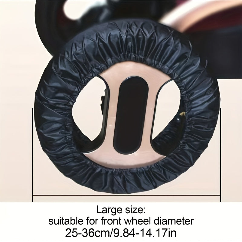 4pcs Stroller Wheel Covers - Heavy-Duty Dustproof & Easy-Clean Stroller Wheels with Non-Slip Grip, Compatible with All Strollers, Travel Strollers, Outdoor Toddlers, Durable Stroller Cover
