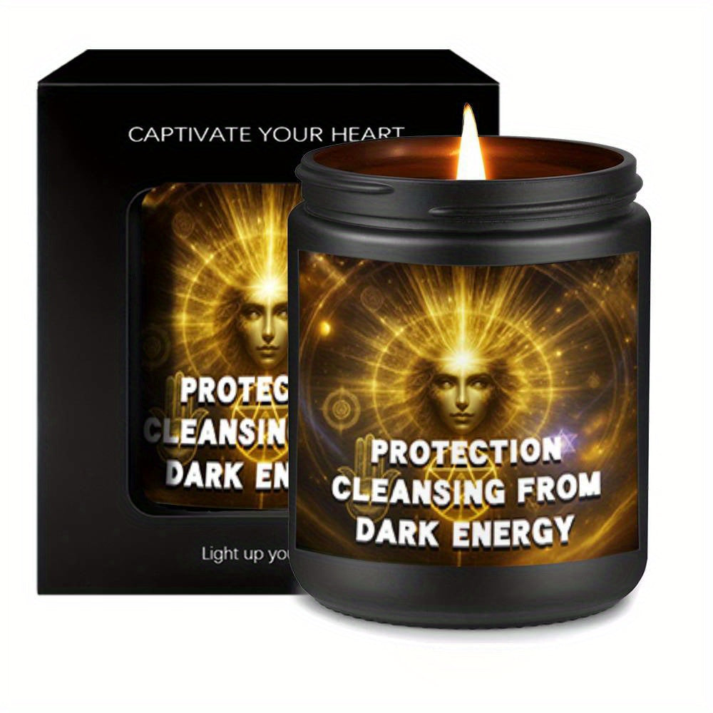 1pc 5, 3oz Witchcraft Black Magic Protection Cleansing Scented Candle Curse Protector Soy Wax Gift Idea for Women Men Adults