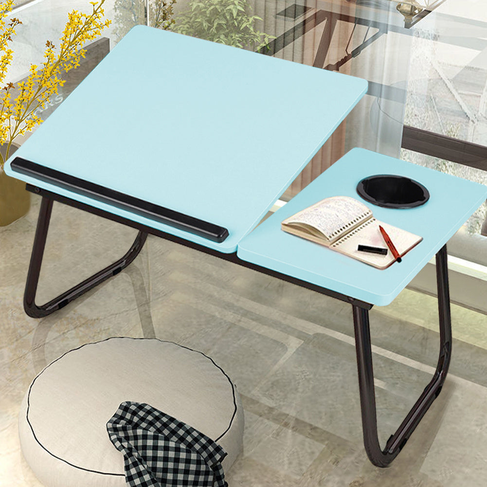 Laptop Desk Laptop Bed Table with Foldable Legs and Cup Slot, Reading Holder Notebook Stand with Adjustable Height Angle, Laptop Bed Tray for Bed Sofa Breakfast Work Study Reading