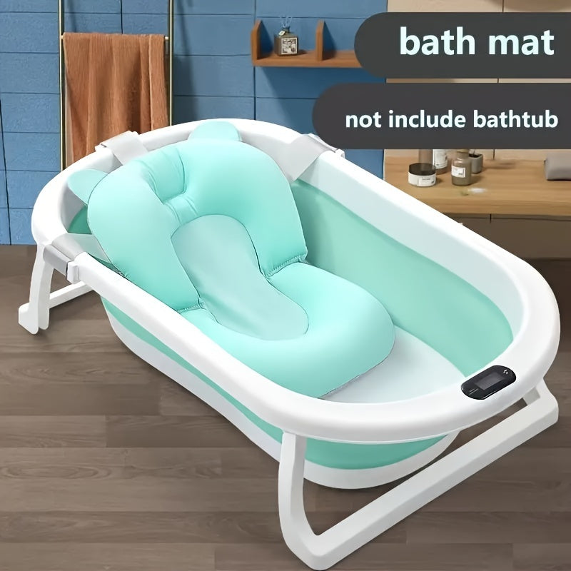 Baby Bath Seat Cushion, Bath Rack Pillow, Soft Non-slip Bath Mat for Toddlers, Bath Net, Newborn and Infants Bathtub Mat