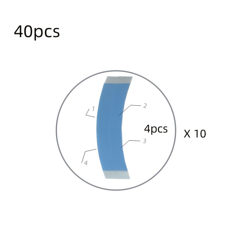 40pcs-10sets Super Thin Wig Film with Double-Sided Adhesive Proof - Scalp Patch for Natural Hair Texture, No Glue Needed, Easy Application & Removal, Halloween & Christmas Gifts (unisex Adult)