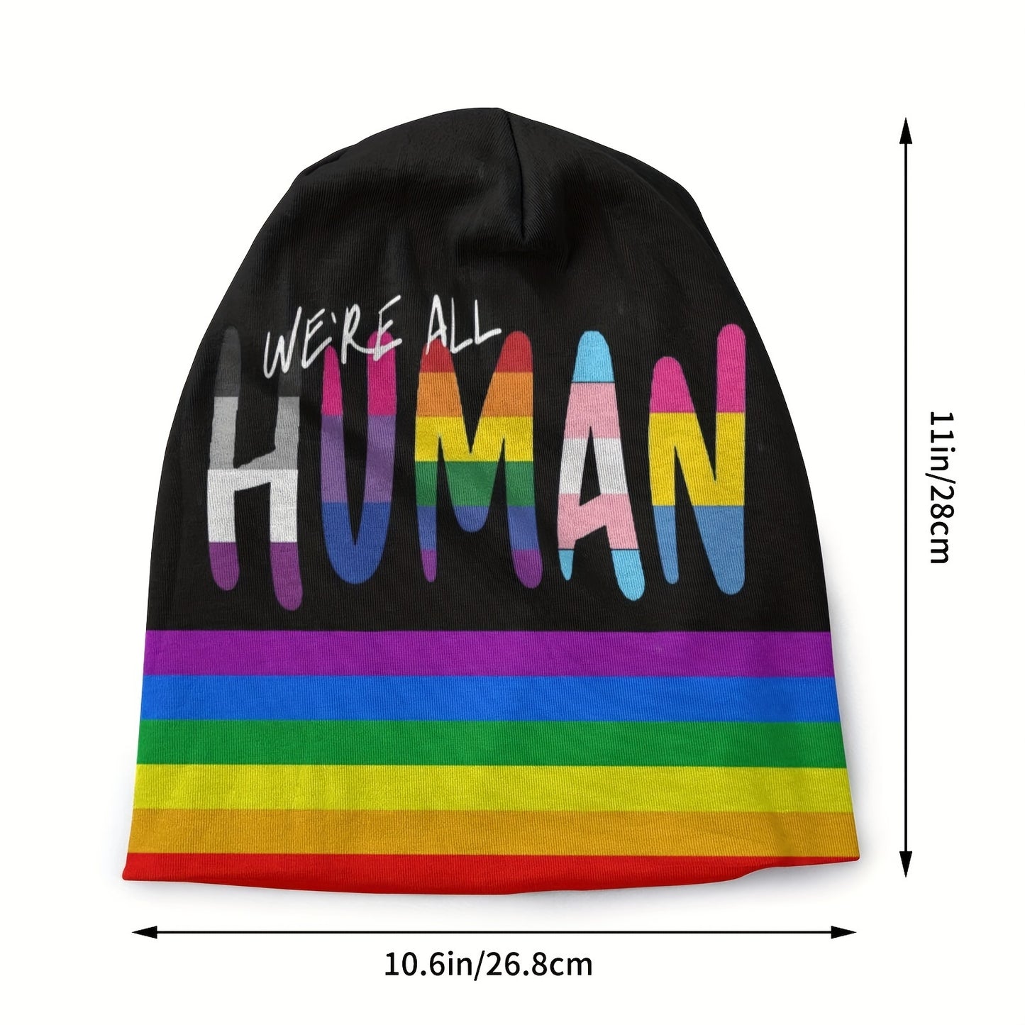 Rainbow Pride Women Men Skullies Beanies Hat, Outdoor Warm Hat For Sport Beach