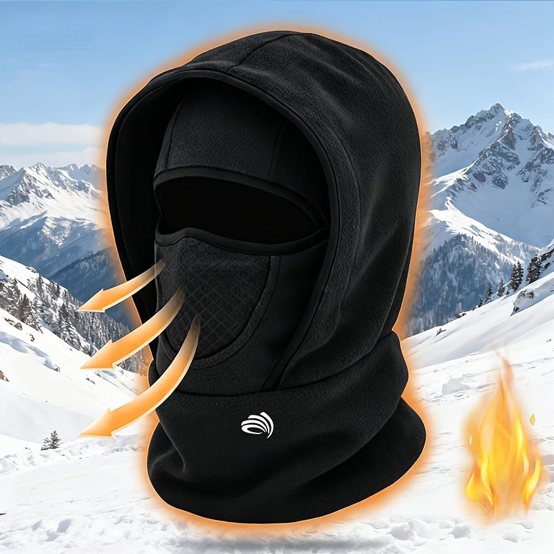 Men's Thermal Face Mask  - Full Face & Neck Coverage Winter Skiing, Snowboarding, Outdoor Activities - Cold Weather Beanie Hooded Cover for, Commuting - Warm for Cold Seasons Sports Apparel Accessories