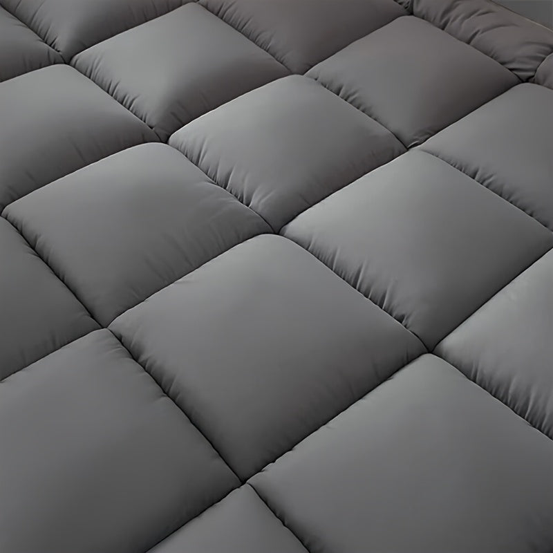 1pc 180cm x 200cm British Hotel Quality Mattress Topper 10cm Thick - Ultra-Soft Microfiber, Anti-Shift & Even Weight Distribution, UK Bed Sizes Single/Double/King/Super King, Grey