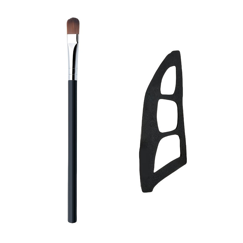 Beginner's Eye Makeup Assistant Kit with 2 Specialized Eyeshadow Brushes, Eyeshadow Tools, Quick Makeup Templates, And Eyeshadow Molds, Designed for Female Novices to Achieve Professional Results with Minimal Effort, Allowing