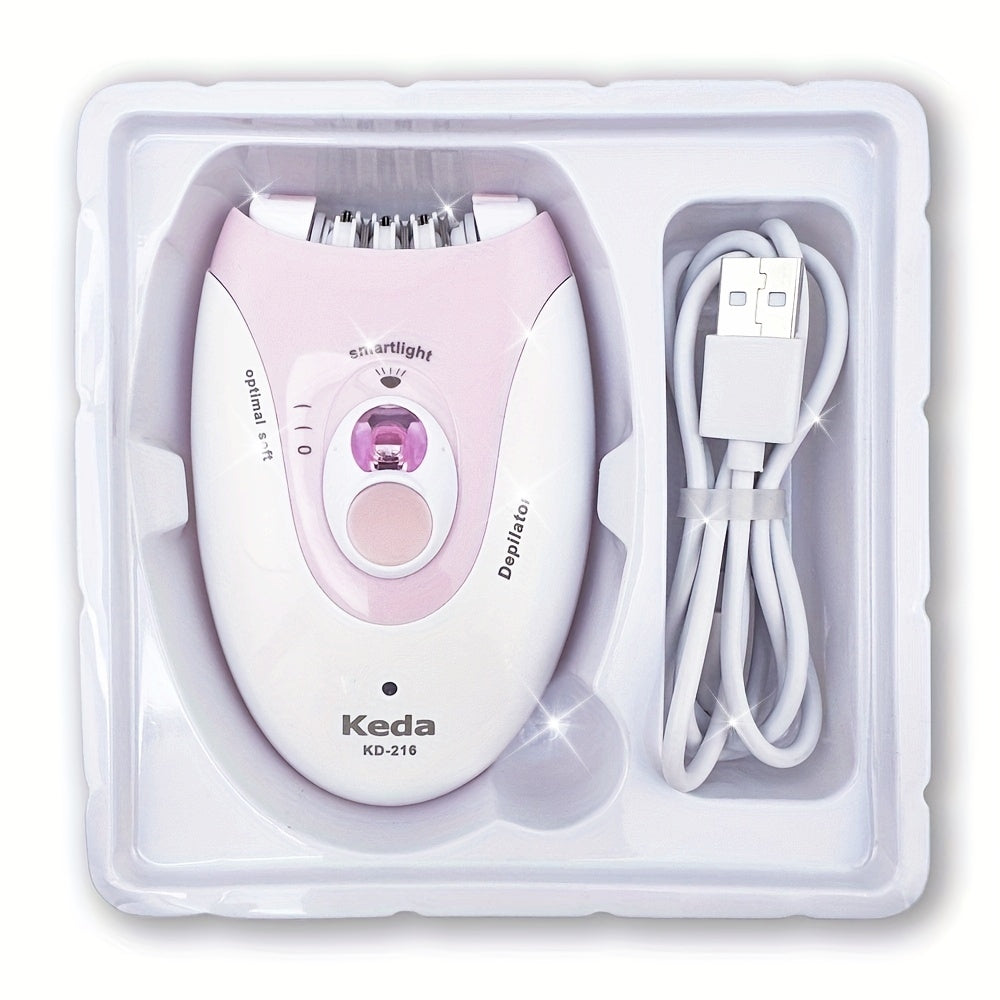 USB Charging Hair Removal Device | Women'S Intelligent Electric Hair Remover with Stainless Steel Blade, Portable, Rechargeable Nickel Battery, Capacity