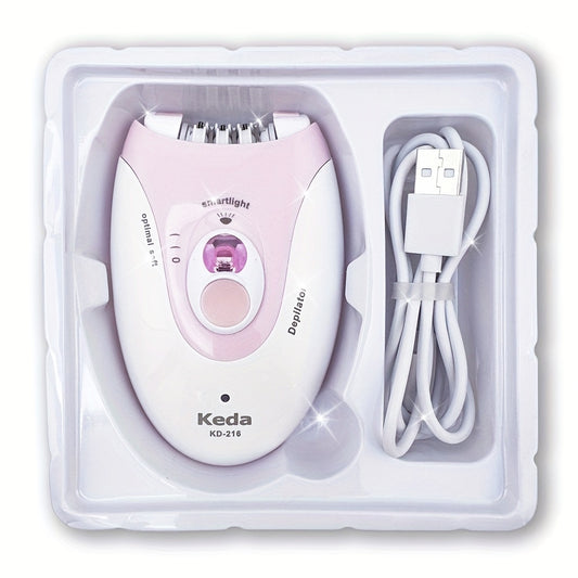 USB Charging Hair Removal Device | Women'S Intelligent Electric Hair Remover with Stainless Steel Blade, Portable, Rechargeable Nickel Battery, Capacity