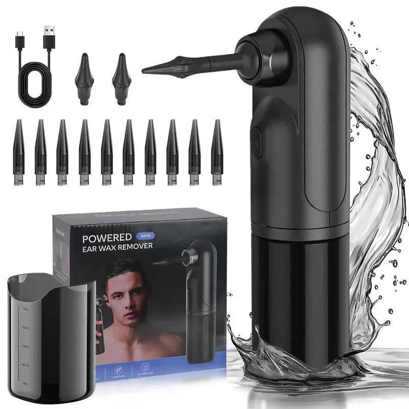 Full Set Professional Ear Wax Remover Kit - Dual-Chamber Isolation Tech, 3-Mode Pressure Control, 11 Tips with Warm Water & Visible Waste Tank, USB-C Charging, Ideal for Soft & Hard Earwax, Efficient Ear Cleaning Solution|Dig