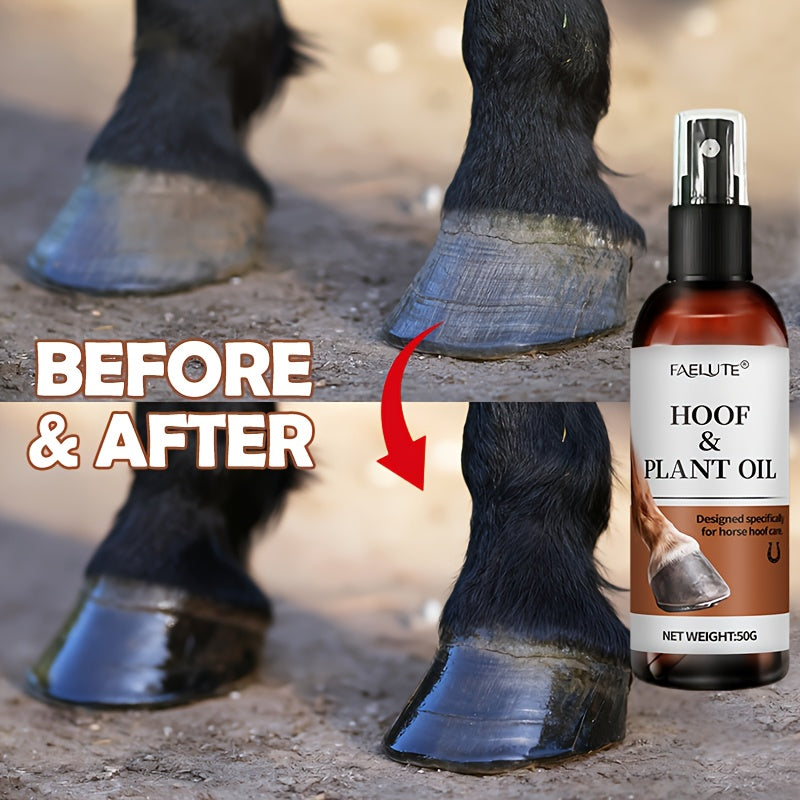 Horse Hoof Oil for , Cracked Hooves - Deep Nourishing & Restorative Formula with Natural Botanical Oils, Long-Lasting Moisture & Shine, Strengthens Hoof Wall, Prevents Splits & Cracks, Easy to Apply, Ethically Made Care for A
