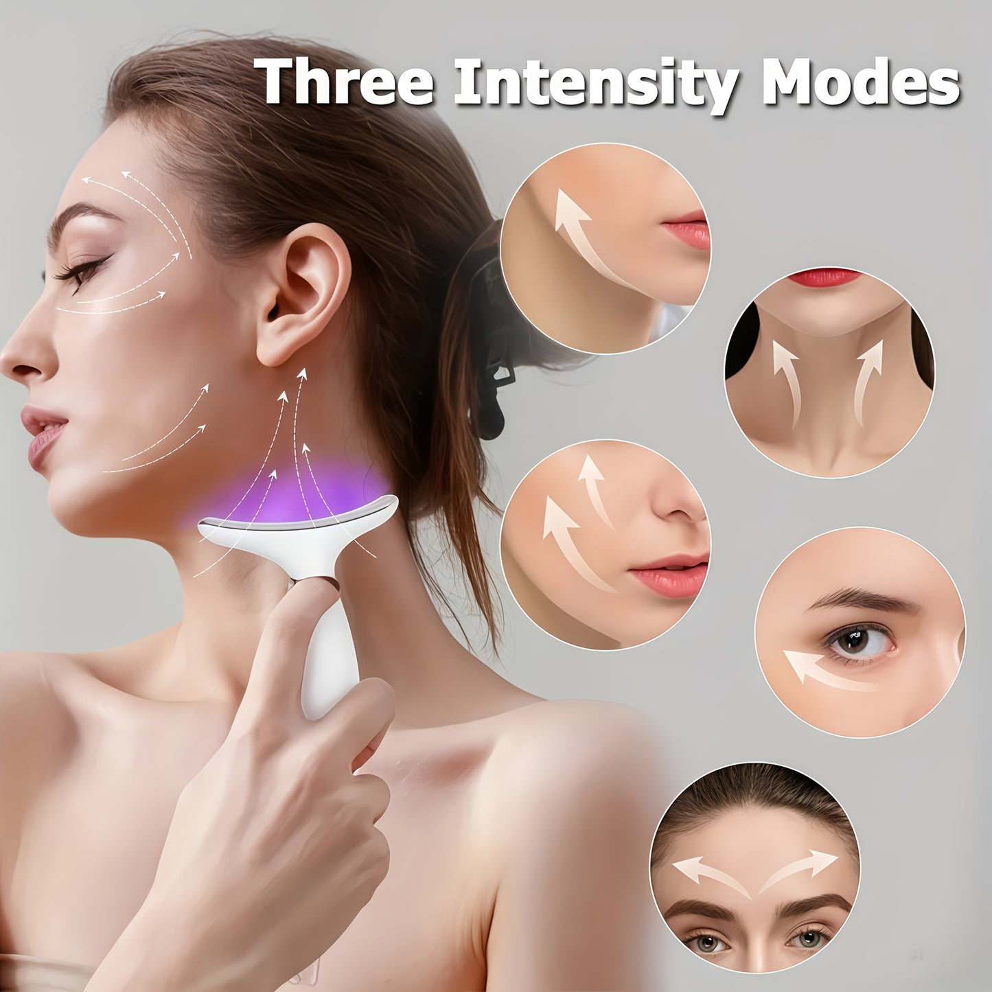 NEW Seven-Mode Electric Beauty Device - LED Digital Display, Effective Relaxation and Facial Care, Suitable for Face, Neck, Double Chin, Ideal for Home and Beauty Salons, USB-Rechargeable Facial Sculpting Tool - Perfect Holid