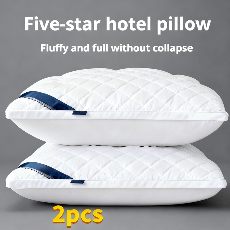 4pcs 3D Luxury Hotel Pillow Set, Neck Support Sleeping Pillows for Comfort & Relaxation, Premium Cover with Zipper Closure, 45*68cm