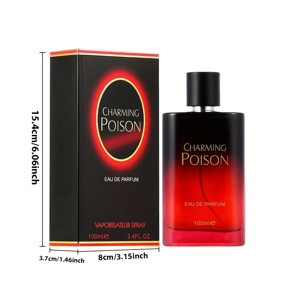 Charming Poison Lady Eau De Toilette, Long-Lasting Floral And Fruity Notes, Featuring Grapefruit, Citrus, Rose, Jasmine, Musk, And Patchouli, It Enhances Charm And Confidence, Comes in a Luxurious Gradient Bottle, Suitable fo