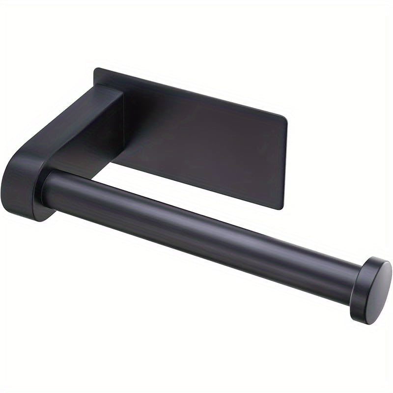 Stainless Steel Toilet Paper Holder - No Drill Self-Adhesive Freestanding Bathroom & Kitchen Roll Holder with Brushed Finish, Durable Rust-Resistant Design for Easy Installation, Modern Minimalist Style, Toilet Paper Storage,