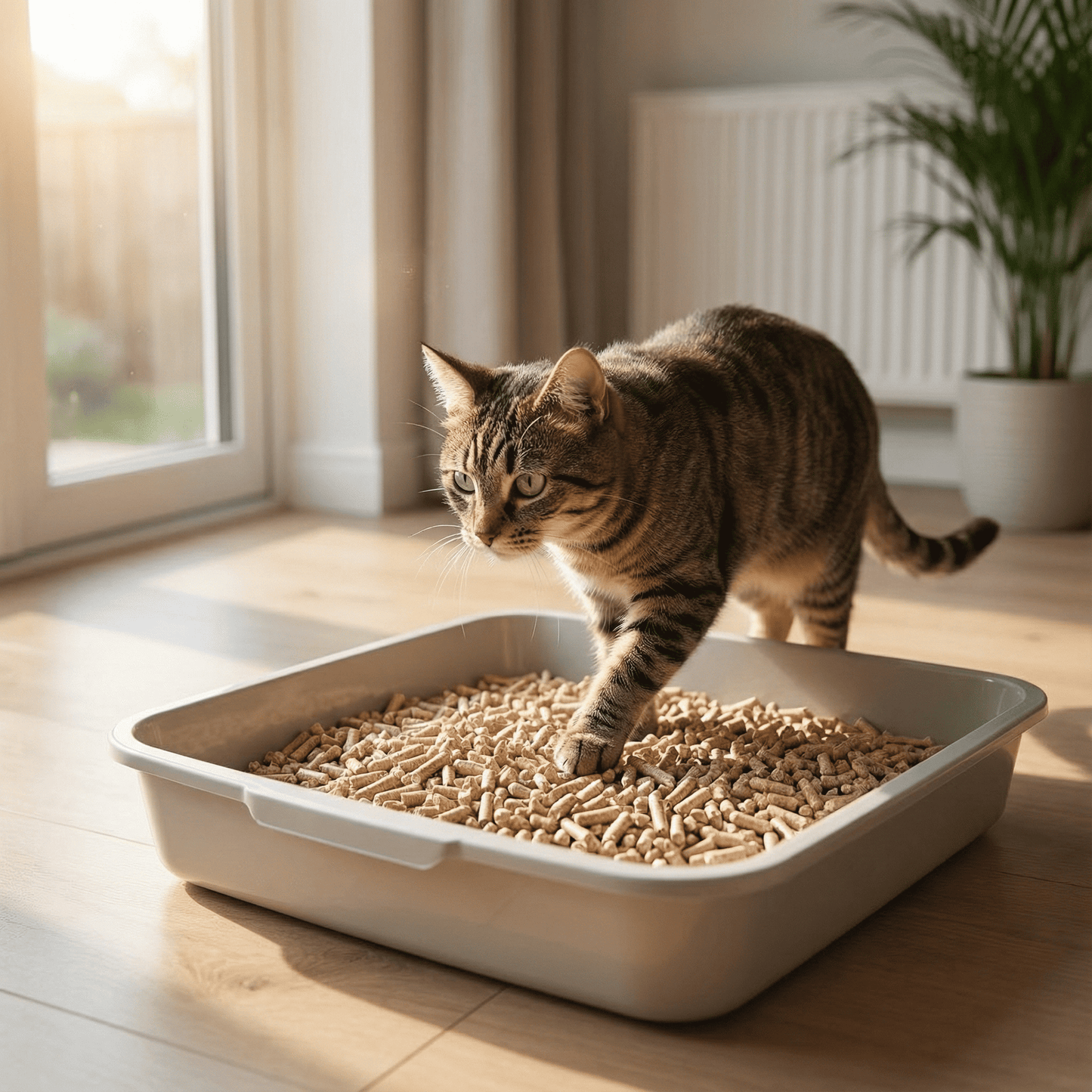 30L Premium Cat Litter - Ultra Absorbent Wood Pellets, Natural Fresh Scent - Soft Bedding for Comfort, Odor Control - Made from Virgin Wood - Scandinavian Timber Aroma