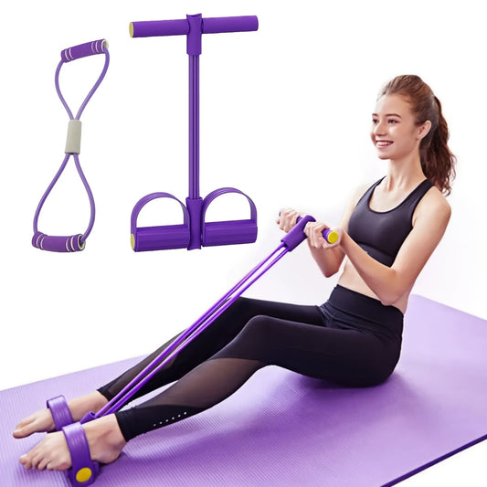 For Home Gym 2 PCS Set Yoga Band Set | EVA Resistance Bands for Sit-Ups and Leg Stretching, Elastic Yoga Sit-Up Pull Rope for Men and Women, Exercise Equipment with Tension Adjuster