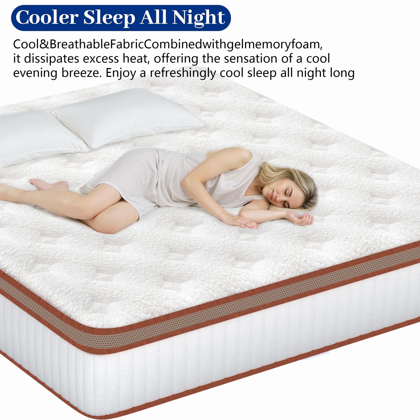Double Mattress 135x190x28cm 2000+ Pocket Springs & Memory Foam 7-Zone Ortho Support Bamboo Charcoal Layer Motion Reduction Anti-Sag Medium Firm (H3) Box Delivery 200-Night Trial