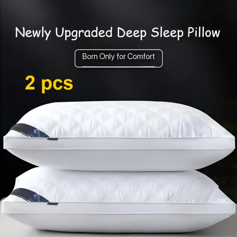 4pcs 3D Luxury Hotel Pillow Set, Neck Support Sleeping Pillows for Comfort & Relaxation, Premium Cover with Zipper Closure, 45*68cm