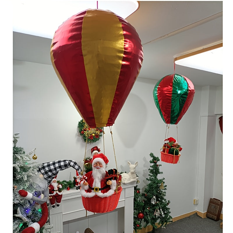 90cm Christmas decoration pendant for Santa Claus with hot air balloons