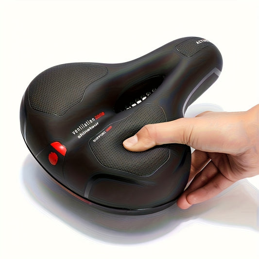 Ultra-comfortable Bicycle Seat Cushion | Unisex Wide Saddle | 2 Shock-absorbing Balls + Memory Foam Cushioning | Waterproof, Sweat-resistant, and Non-slip | Suitable for Mountain/road/commuter/fitness Bikes | Long-distance R