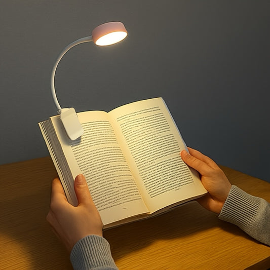NEW Adjustable Reading Light with 3 Color Modes - Compact Design Ideal for Nighttime Reading, Soft LED Light Protects Eyes, Battery-powered, Suitable for Home or Office Use. Portable Reading Lamp with Adjustable Brightness an