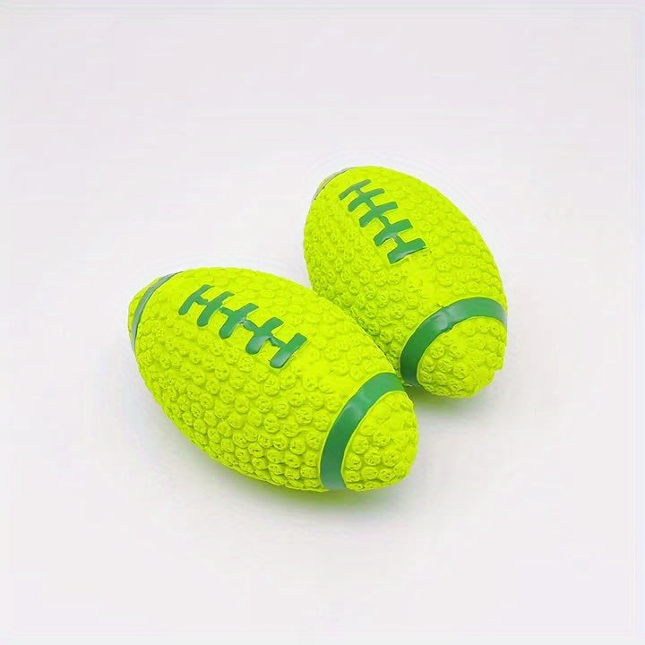 Dogs Sound Toy  Squeaky Rugby Dog Chew Toy Made of Latex, Designed for Interactive Play, Without Battery