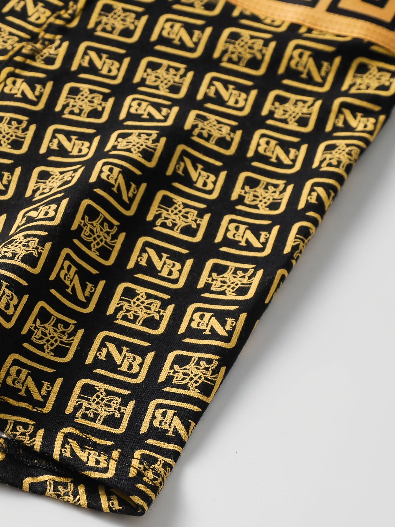 10pcs Men'S High Stretch Breathable Boxer Briefs, Polyester Spandex Shortie Panty with Print Pattern for Casual Wear