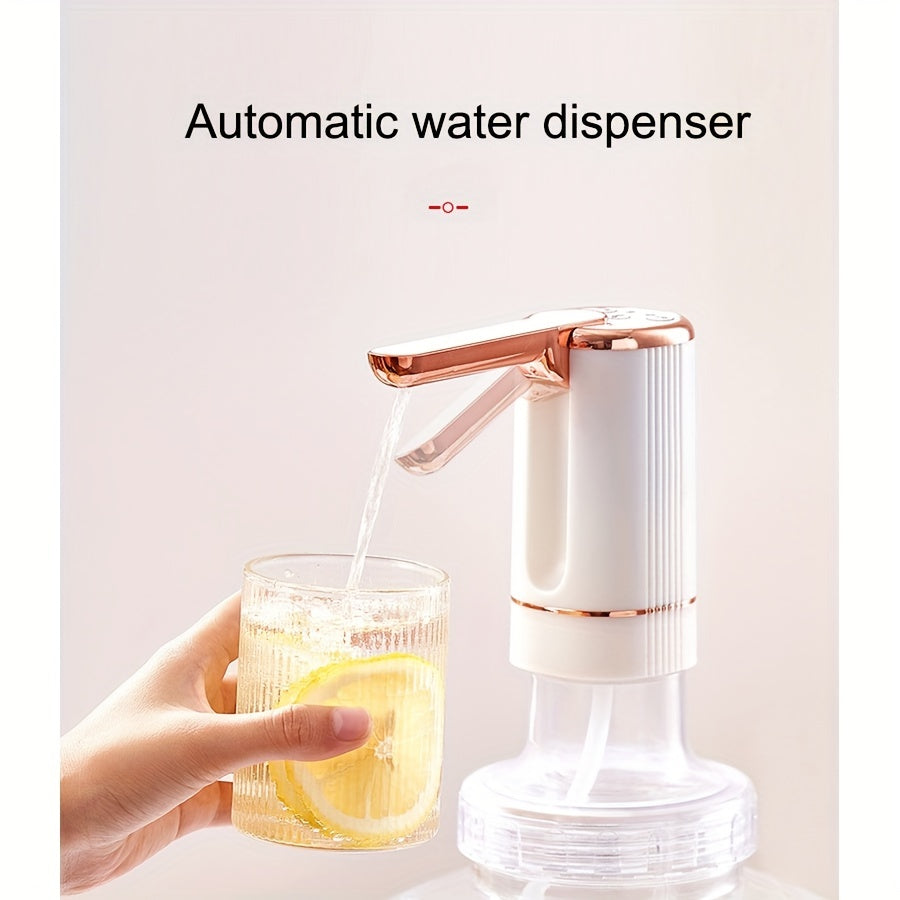 Outdoor Travel Camping Beach Electric Universal Water-Bottle Pump Dispenser 5-Gallon: KT077 Foldable Automatic Water Bottle Pump, Portable Electric Drinking Water Pump USB Charging 3.79-18.93 L Water Bottle Switch
