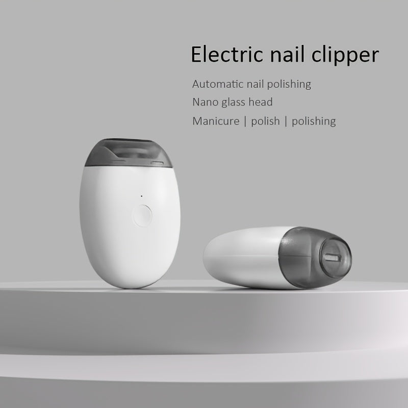 Portable Electric Nail Clipper & Grinder - USB- Automatic Nail Trimmer with 3-Speed Motor, Brushless/Brush Engine (No Adapter Included), LED Night Light & Flying Debris for Toenails & Fingernails