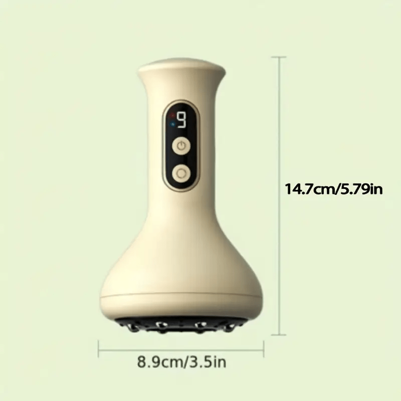 USB Charging- Intelligent 9-speed Adjustable Cupping Massager, Electric Cupping and Gua Sha Massager for Home Use, 1200mAh Battery Life, Whole Body Vacuum Cupping Tool, Comes with 8 Steel Balls, Best Choice for 10th Day