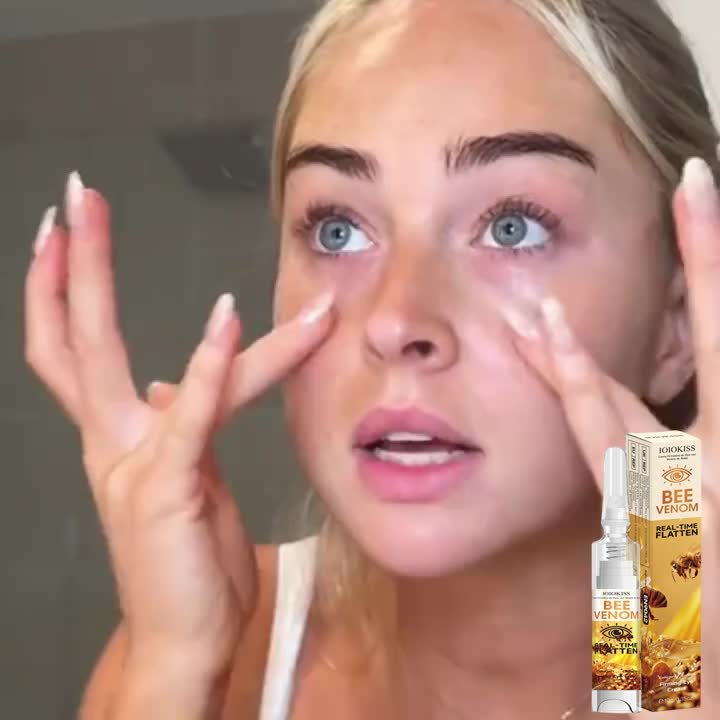 Bee Venom Eye Gel - 10g Quick Firming Eye Cream with Caffeine, Collagen & Venom for Smoothing, Tightening & Lifting Under-Eye Light Beige, Hypoallergenic for All Light Beige Types, Skincare Routine, Sleek Packaging, Natural