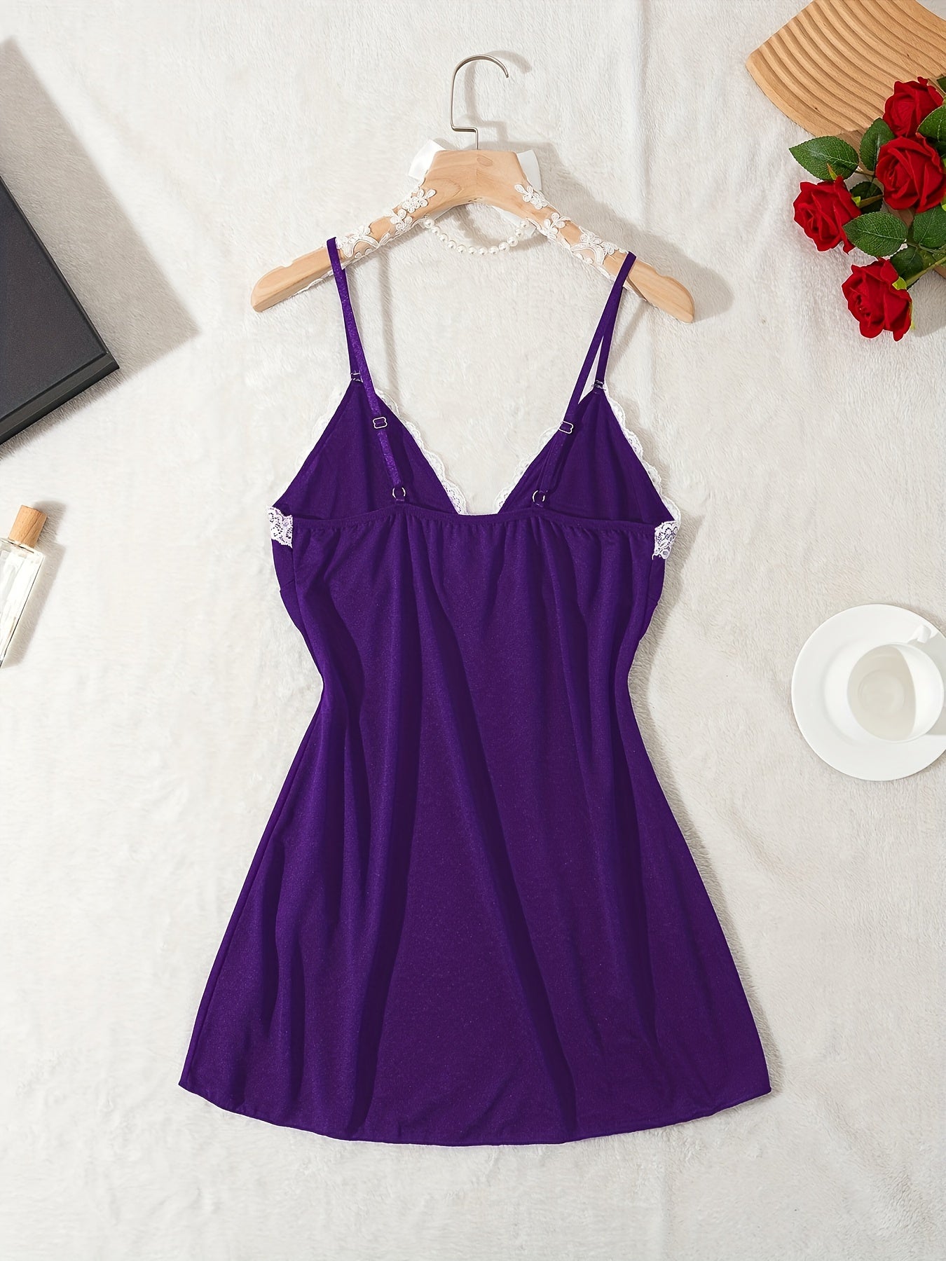 XL-5XL For Curvy Ladies UK Plus Size Sexy Camisole Dress, , Comfortable Dress Nightgown Sleepwear Sexy Loungewear Robe for Big Women Nightdress Lingerie