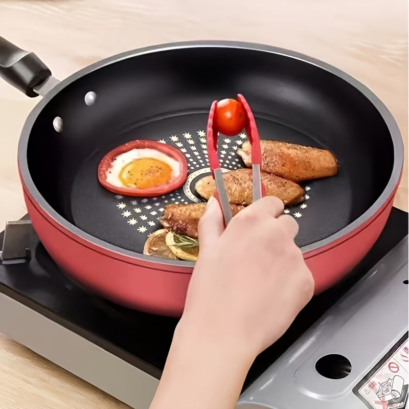 3 PCS Set Frying Pan Set | Non-stick, Heavy-duty, Suitable for Induction Cookers, Safe for Gas/Electric Stoves, Even Heating, Scratch-resistant, Dishwasher Safe, Red, High-Quality Non-stick Pan | Ideal for Home/Hotel/Outdoor