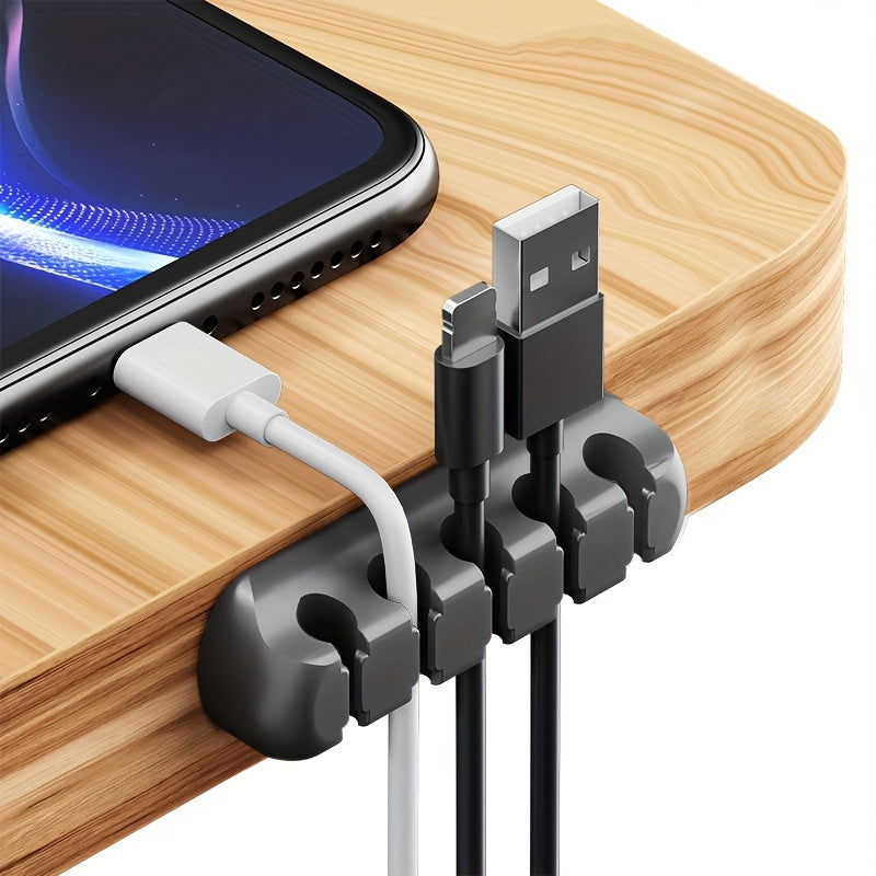 4 Colors Super Strong Self-Adhesive Silicone Cable Organizers with 7, 5, And 3 Slots for Managing Cables, Featuring Cable Holders And Storage Boxes to Keep Your Wires Neat And Tidy!