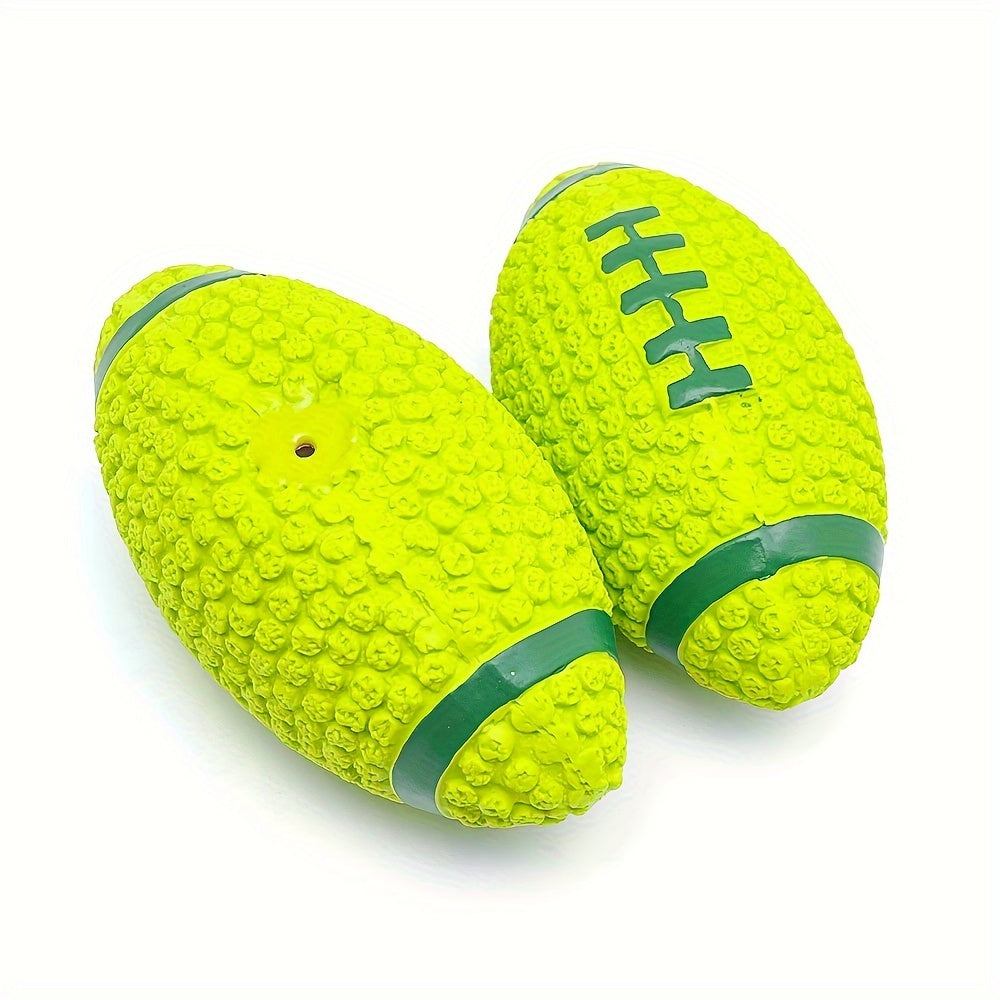 Dogs Sound Toy  Squeaky Rugby Dog Chew Toy Made of Latex, Designed for Interactive Play, Without Battery