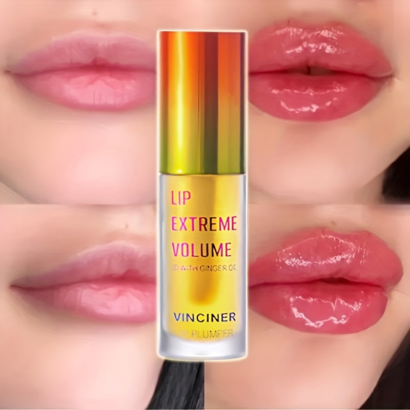 2 PCS Set Long-Lasting Korean  Lip Oil Essence, Instant Plumping Effect - High-Gloss Liquid Lipstick, Enhances Lip Volume and Shape, Easy Application with Brush or Dropper Cap