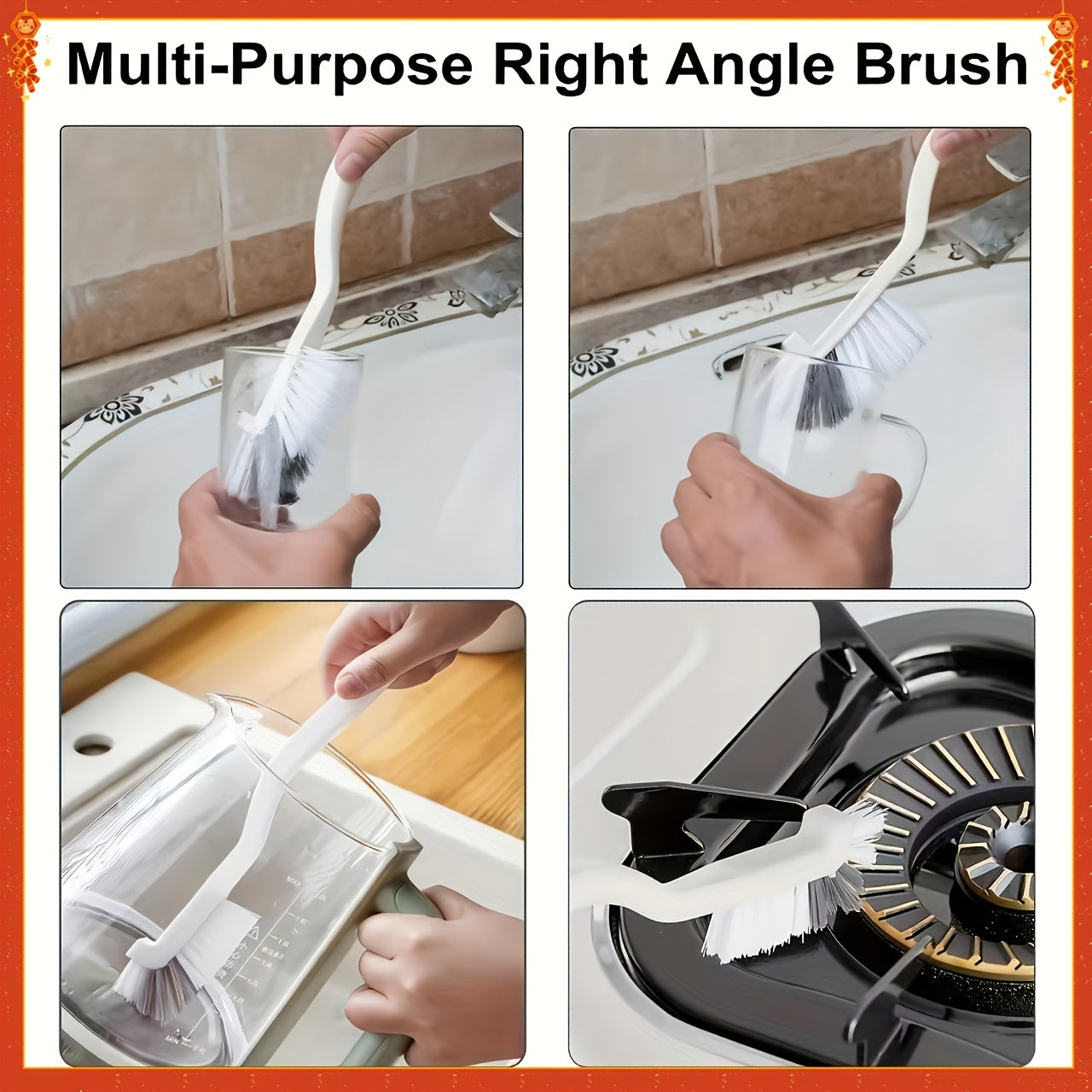 31 PCS Set Cleaning Tool Gift Set - Suitable for Kitchen Sink Gap Cleaning Brush - Cup and Bottle Brush - Pot and Pan Scrubbing Brush - Dishwashing Cloth and Sponge - Window Cleaning Tool with Groove Brush - Bathroom, Toilet,