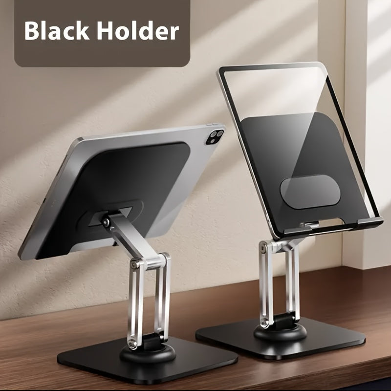 Heavy-Duty 20kg Stable Adjustable Tablet Stand with Rotating Base & Folding Design - Heavy-Duty Iron Construction, 360° Rotating Tablets, for iPad, Phone, Tablet, Laptop, Ergonomic Workspace, Sturdy Build, Office Workers