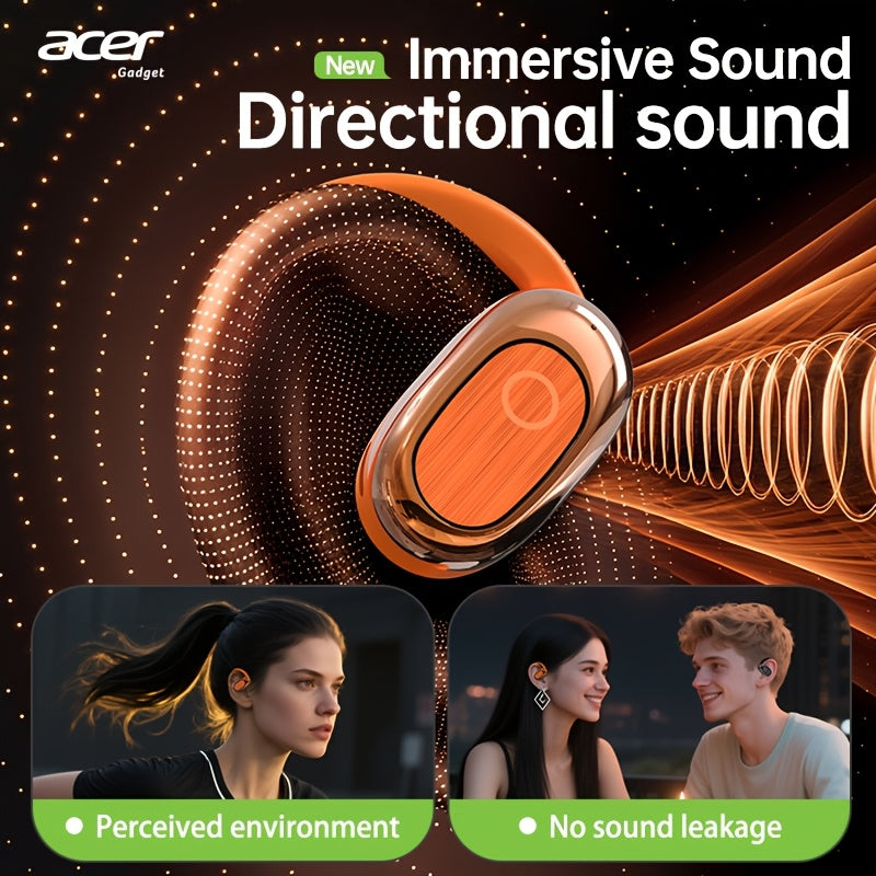 Brand New And Authentic Open-Ear Wireless Headphones Feature an Air Conduction Design That Doesn't Go Inside The Ear, Perfect for Sports, with a Large Battery And Extended Standby Time