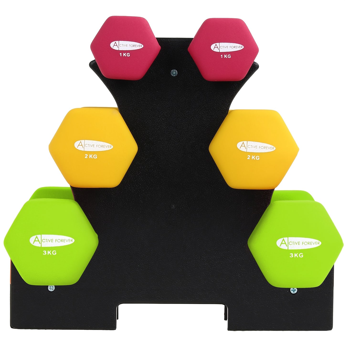 Home Gym Dumbbells  Set (Pair), Neoprene Waterproof Non-Slip Dumbbells (Multi Color 2×(1+2+3) Kg) Muscles Strength Training Bodybuilding Exercise Women Men Sports Accessories