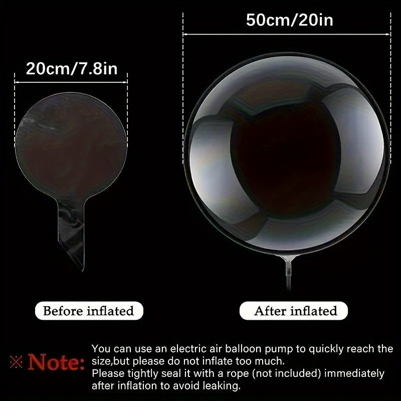 20pcs Set, 10 Balloons & 10 LED Lights | Bobo Transparent LED Light Balloons for Wedding, Birthday, Party Decorations, Perfect for Christmas and New Year Celebrations