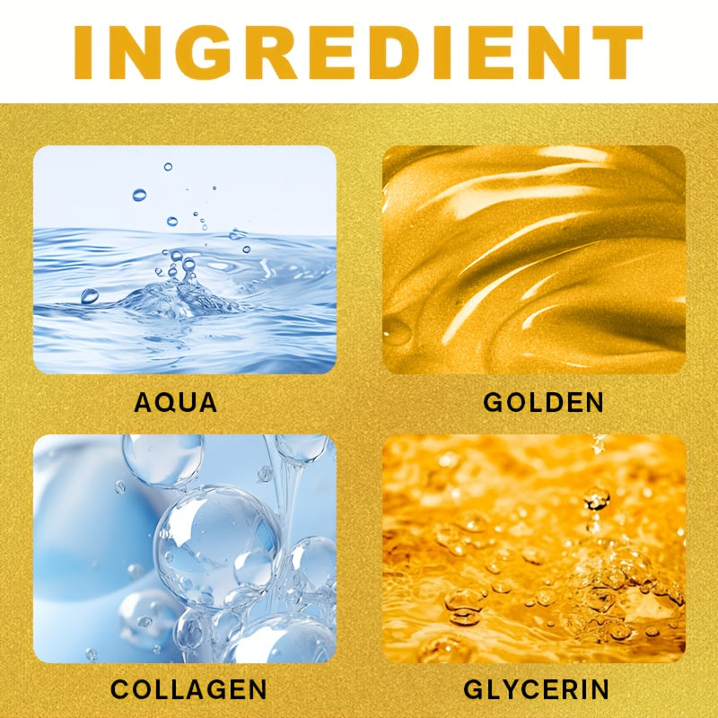 Golden Collagen Off Face Mask-Instant Facial Lift Mask Overnight, Moisturize Firm, More Radiant. Look Reduced Black Spot Discoloration Appearance and Wrinkles Appear, Improved Skin Redness, Dull, Loose and Large Pores Signs.