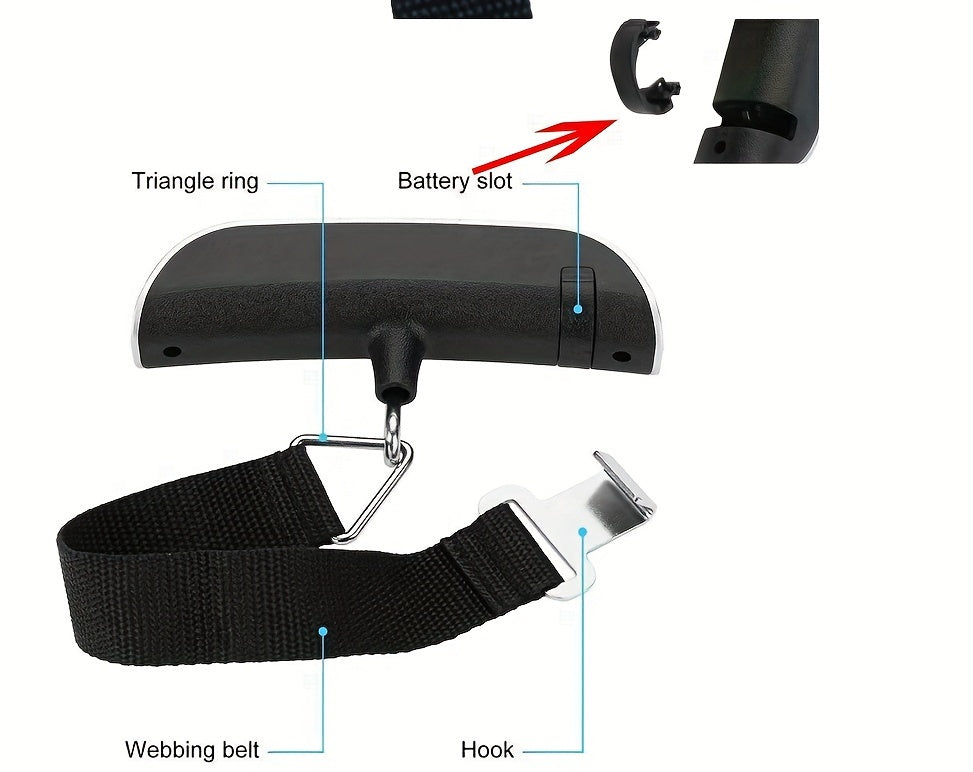 Electronic Luggage Scale, Portable Scale, Hook Scale, Parcel Scale, 50KG Mini Hanging Scale, Portable Spring Lifting Scale, Fishing Scale for Home Use Outdoor Travel