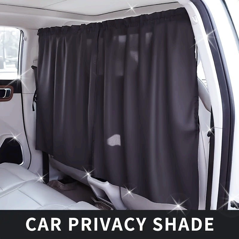 Car Partition Curtain Front and Rear Row Light Blocking Privacy Screen No Drilling Required, Suitable for Travel and Camping