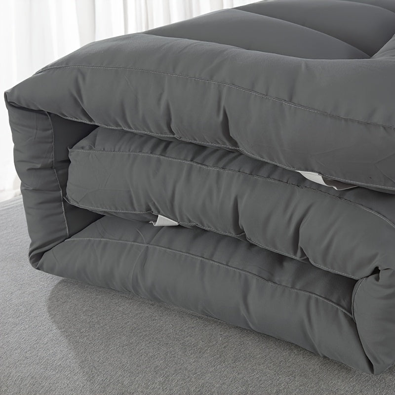 1pc 180cm x 200cm British Hotel Quality Mattress Topper 10cm Thick - Ultra-Soft Microfiber, Anti-Shift & Even Weight Distribution, UK Bed Sizes Single/Double/King/Super King, Grey