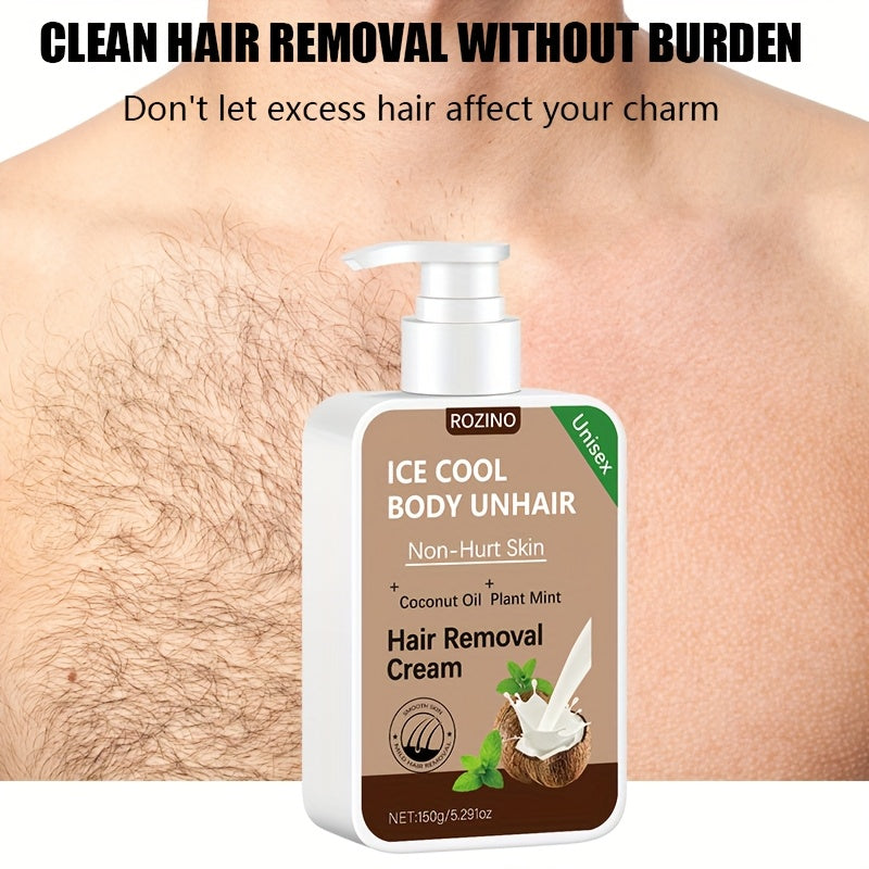 Use Once For, Sustain Smooth 6 Months, Instant Hair Removal, 150G Coconut, Non Irritating to The Skin, Smooth And Residue Free Semi Permanent Hair Removal, Used for Hair Removal on The Face Lips Armpits Legs Arms And Private
