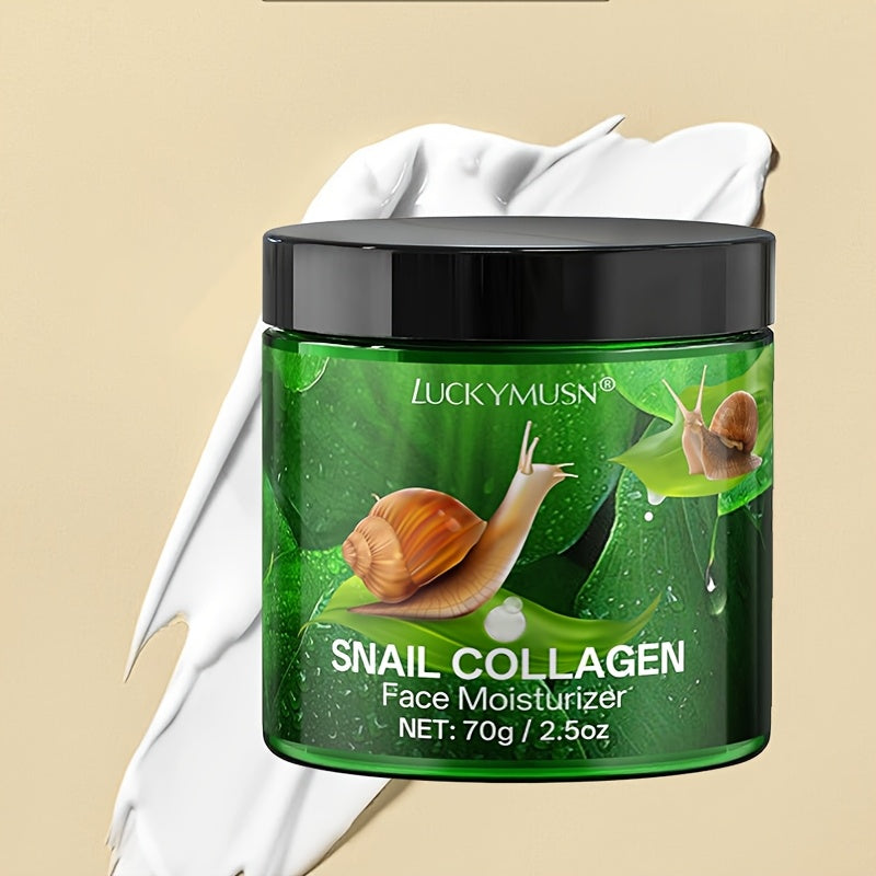 Korean Snail Collagen Hydrating Cream, Tightening And Lifting, Deeply Hydrating, Illuminating, Makes Skin Appear Younger And More Radiant, Includes Hyaluronic Acid, Retinol, Vitamins C And E, Refreshing And Non-Oily, Appropri